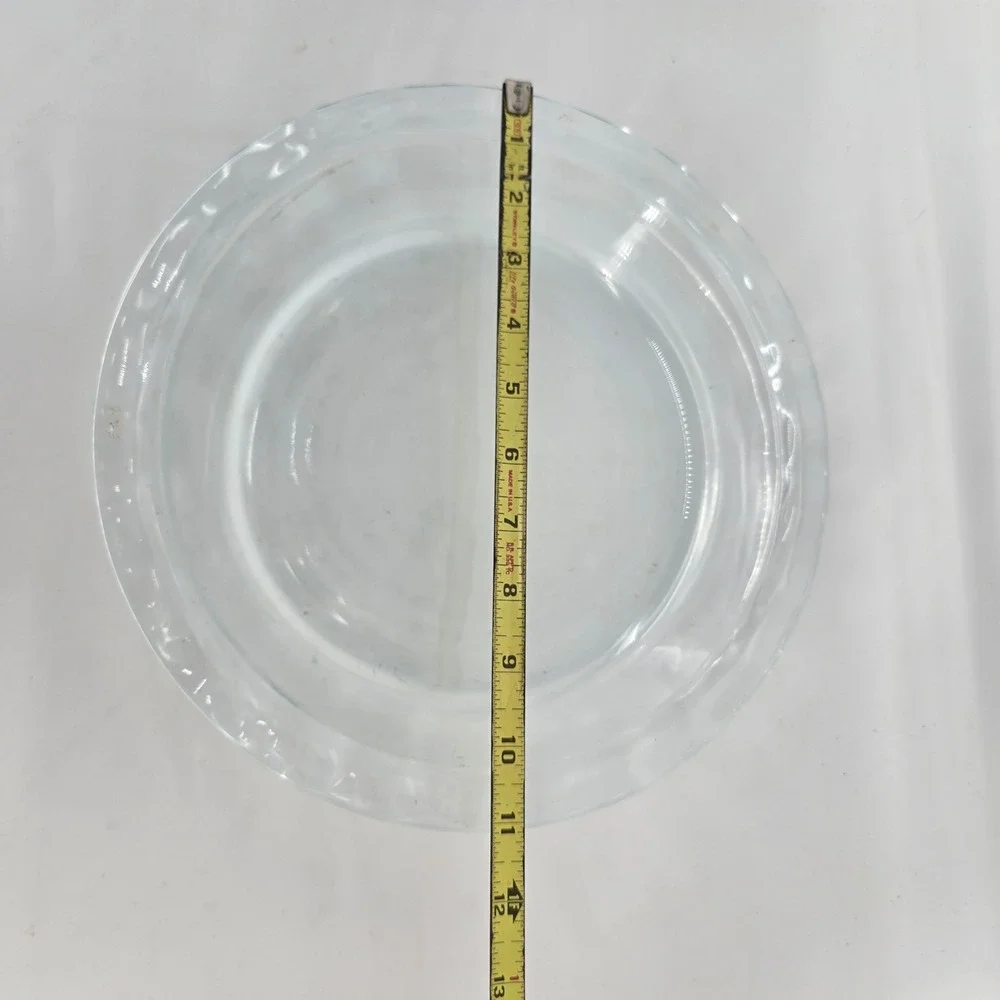 Pyrex‎ 9.5 Inch Clear Glass Pie Plate Fluted Edge Baking Dish 24 cm